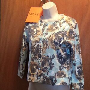 Ladies cotton button front top in cotton small